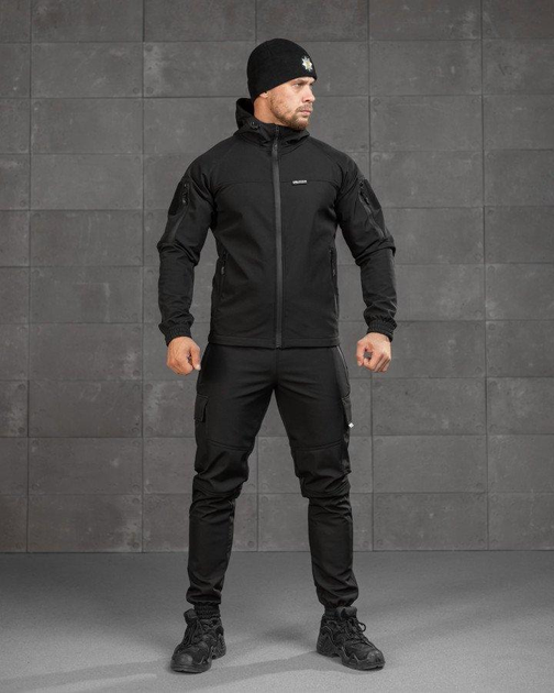 Тактический демисезонный костюм Oblivion SoftShell на флисе 2XL черный (89822) - изображение 2