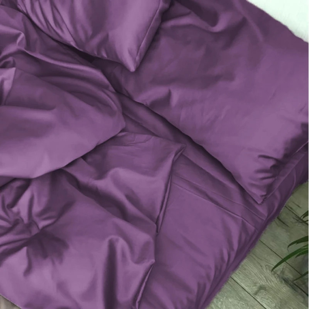 Акція на Простирадло на резинці по периметру MirSon Satin Light Pro 10-012 Violet 80x200+25 см від Rozetka