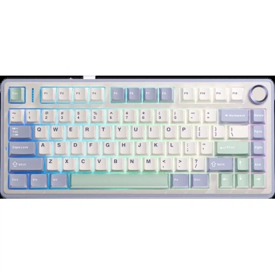 Клавиатура Aula F75 Gasket Greywood V3 switch Hot-Swap PBT Wireless/Bluetooth/USB White (6948391208640) - Фото 1 Клавиатура Aula F75 Gasket Greywood V3 switch Hot-Swap PBT Wireless/Bluetooth/USB White (6948391208640) - изображение 1