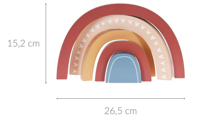 Drewniana dekoracja Home Styling Collection do pokoju dziecka Tęcza 26.5 x 2.5 x 15.2 cm (8720573559034) - obraz 6