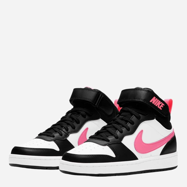 Підліткові високі кеди для дівчинки Nike Court Borough Mid 2 (Gs) CD7782-005 39 (6.5US) Чорні (194953181241) - зображення 2