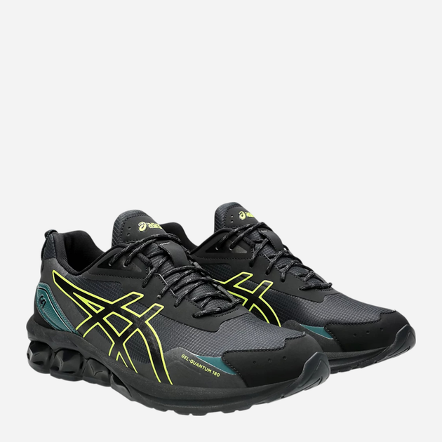 Buty sportowe męskie z siatką na platformie do kostki oddychające ASICS Gel-Quantum 1201A993-004 40 (7US) 25.2 cm Czarny/Limonkowy (4550457686433) - obraz 2