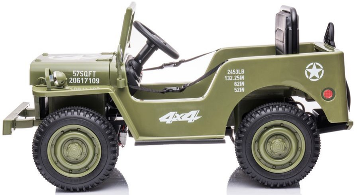 Samochód elektryczny dla dzieci LEAN Toys JH-103 4x4 Oliwkowo-zielony (5905515354547) - obraz 4