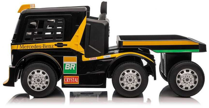 Ciężarówka elektryczna LEAN Toys Mercedes XMX622B z naczepą Żółty (5904665994276) - obraz 4