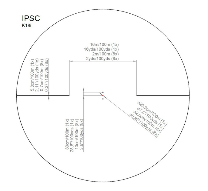 Прицел оптический KAHLES K 18i 1-8x24 IPSC - изображение 2