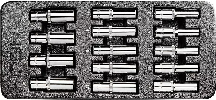 Набір головок NEO Tools довгі 1/2" 14 шт 84-243 (5907558424409) - зображення 1