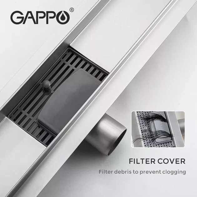 Душовий трап GAPPO G87007-2, 70х700 мм, нержавіюча сталь - зображення 3