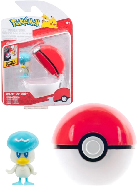 Figurki do gier Pokemon Clip N Go Wuaxly and Poke Ball (0191726709725) - obraz 1