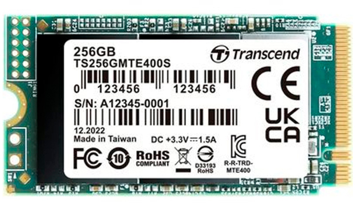 Dysk SSD Transcend 400S 256GB NVMe M.2 2242 PCIe 3.0 x4 3D NAND TLC (TS256GMTE400S) (955555906899156) - Outlet - obraz 1