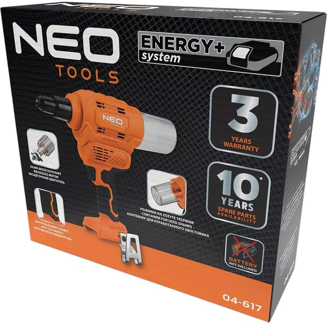 Nitownica NEO Tools 18 V E+ bez akumulatora 04-617 (5907558496000) - obraz 5