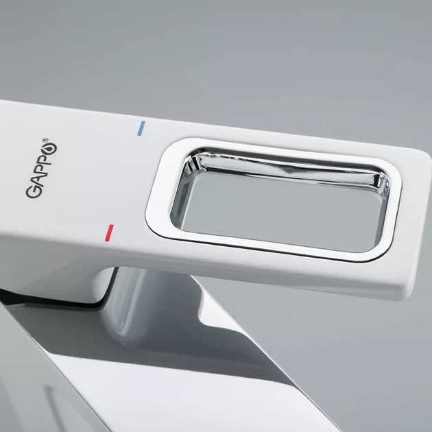 Змішувач для умивальника GAPPO G1017-2, білий/хром G1017-2 - изображение 3