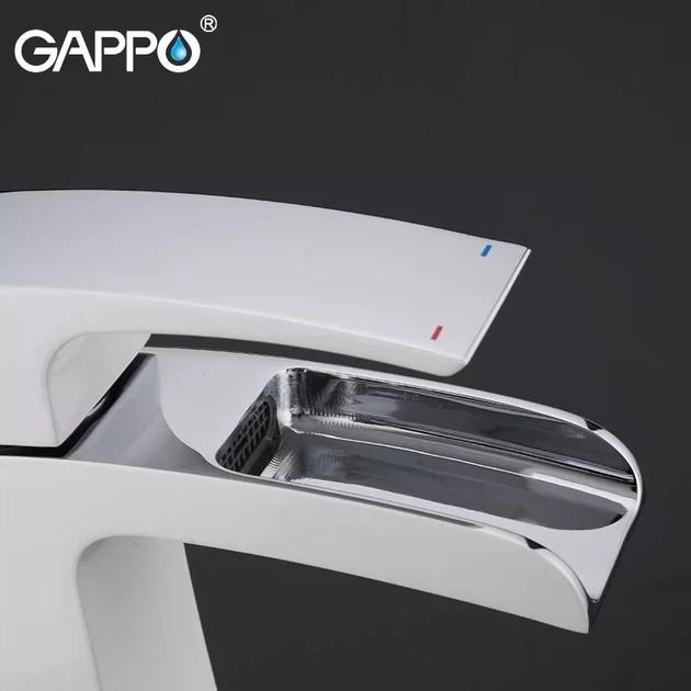 Змішувач для умивальника GAPPO G1007-30, білий/хром G1007-30 - изображение 6