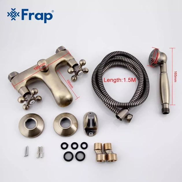 Змішувач для ванни Frap F3019-4, бронза F3019-4 - изображение 2