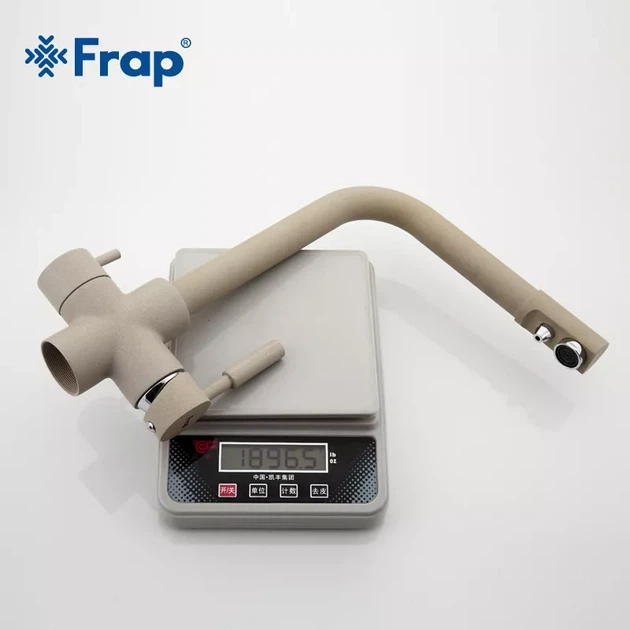 Змішувач для кухні на дві води Frap F4352-20, бежевий F4352-20 - изображение 5
