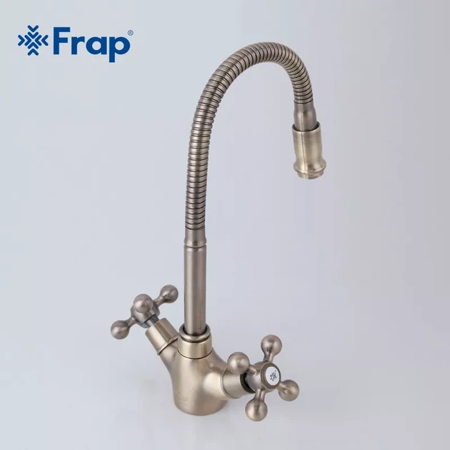 Змішувач для кухні з гнучким виливом FRAP F4319-4 - зображення 4