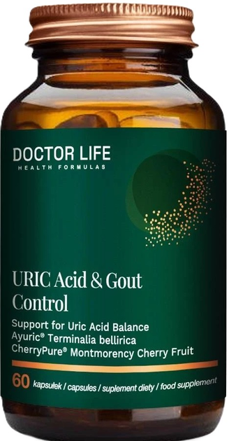 Suplement diety Doctor Life Uric Acid and Gout Control z owoców Terminalia Bellirica 60 kapsułek (5905692385471) - obraz 1