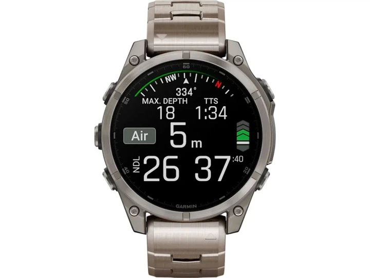 Спортивний годинник Garmin Fenix 8 47mm AMOLED Sapphire Titanium with Vented Titanium Bracelet (010-02904-40) - изображение 11