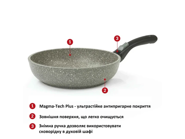 Сковорода звичайна FLONAL Monolite 24 см (MOIPB2490) - изображение 3