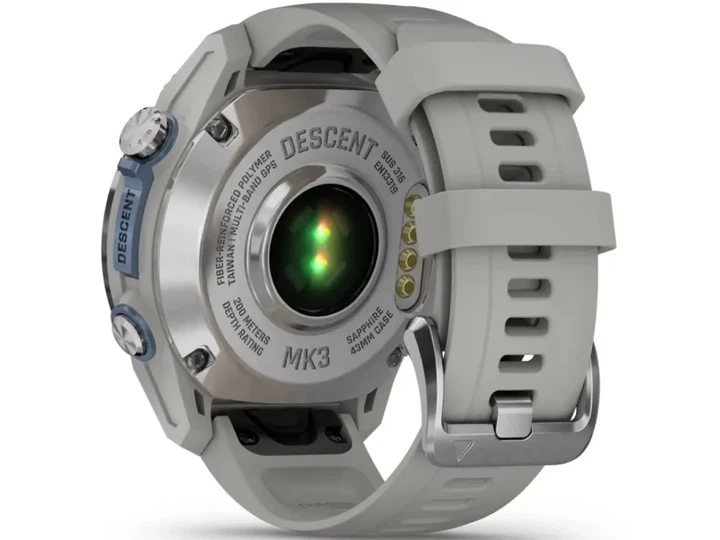 Спортивні годинники Garmin Descent Mk3 43 mm Stainless Steel with Fog Gray Silicone Band (010-02753-04/03) - Фото 4 Спортивні годинники Garmin Descent Mk3 43 mm Stainless Steel with Fog Gray Silicone Band (010-02753-04/03) - зображення 4
