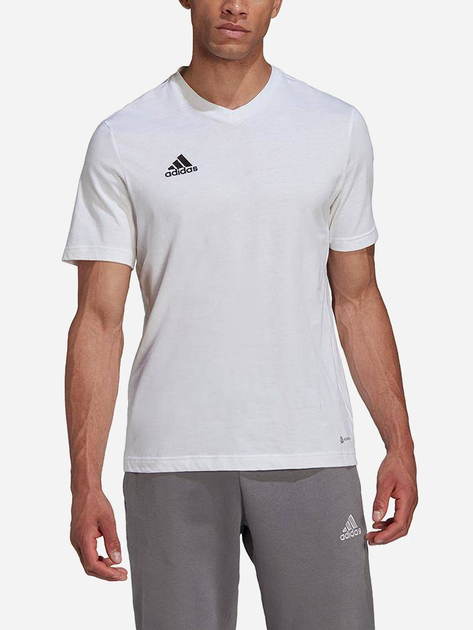 T-shirt męski w serek Adidas ENT 22 Tee HC0452 L Biały (4065418933490) - obraz 1