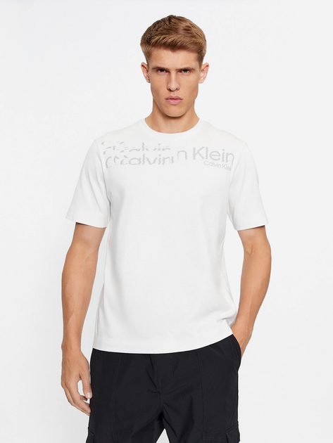 Koszulka męska basic Calvin Klein 00GMF3K141-DE0 L Szara (8720108330879) - obraz 1