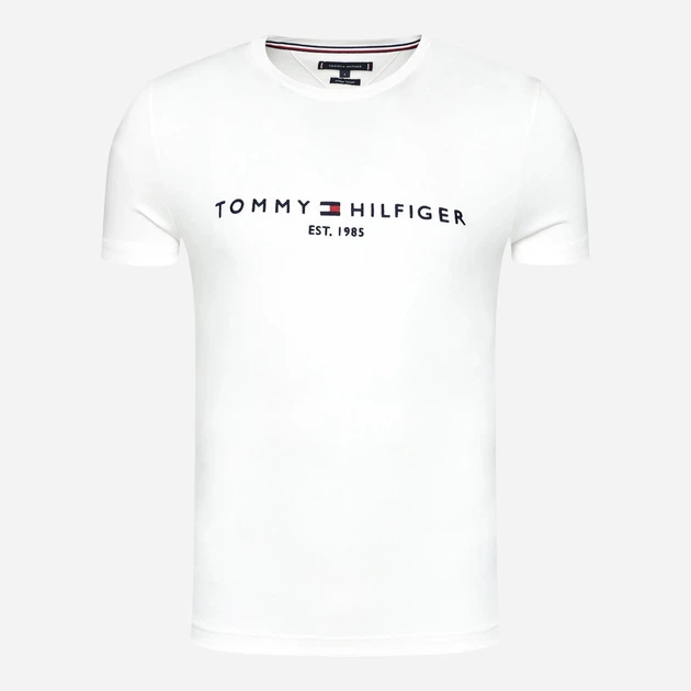 Футболка чоловіча Tommy Hilfiger MW0MW11465-118 L Біла (8719858444684) - зображення 5