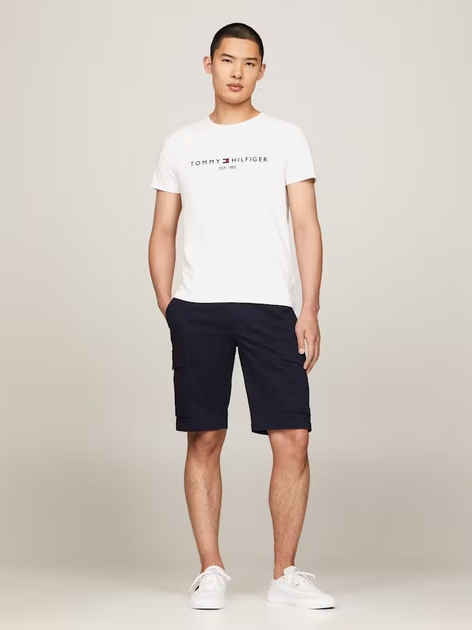 Футболка чоловіча Tommy Hilfiger MW0MW16171-118 M Біла (8720112572845) - зображення 3