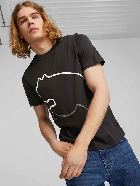 Koszulka męska z nadrukiem Puma Graphics Big Cat Tee 67627201 L Czarna (4099683791035) - obraz 1