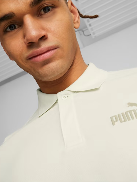 Поло довге чоловіче Puma Ess Elevated Polo Pristine 67338965 2XL Біле (4065453274107) - зображення 4