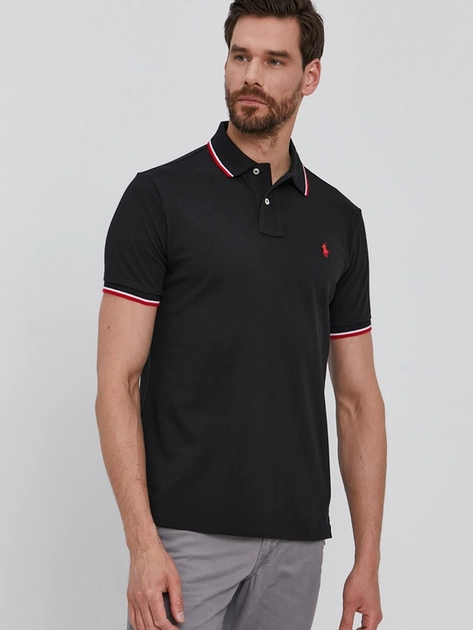 Поло довге чоловіче Polo Ralph Lauren PRL710842621001 S Чорне (3616530889328) - зображення 1