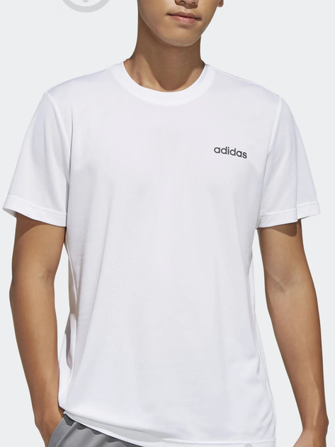 Koszulka męska Adidas M D2M Pl Tee FL0288 XXL Biała (4062057000453) - obraz 1