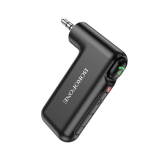 Аудиоадаптер Bluetooth aux гарнитура в машину BOROFONE BC35 |BT5.0, Mic, 10Hours, AUX| Черный - изображение 4