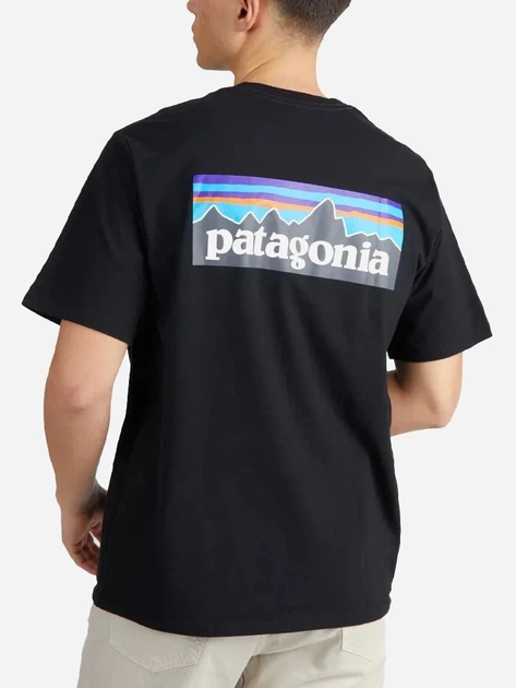 Футболка довга чоловіча Patagonia P-6 Logo Responsibili-Tee "Black" 38504-BLK S Чорна (192964185180) - зображення 2