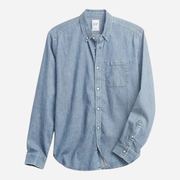 Сорочка джинсова демісезонна чоловіча GAP 736872-00 2XL Блакитна (1200056830661) - зображення 4