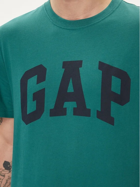 Футболка бавовняна довга чоловіча GAP 856659-06 M Зелена (1200132689527) - зображення 4