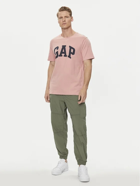 T-shirt męski bawełniany długi GAP 856659-07 M Jasnoróżowy (1200132704244) - obraz 3