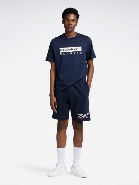 Футболка бавовняна довга чоловіча Reebok Gs Reebok Classic Ss 100070394 M Темно-синя (4066761056904) - зображення 3