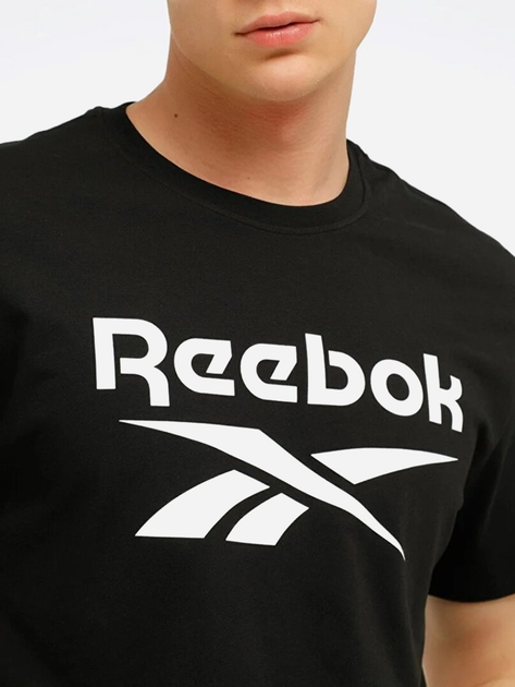 Футболка бавовняна довга чоловіча Reebok Identity Big 100070405 2XL Чорна (4066763438982) - зображення 4