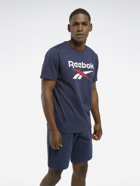 Koszulka męska bawełniana Reebok Identity Big 100071176 S Granatowa (4066763461102) - obraz 1