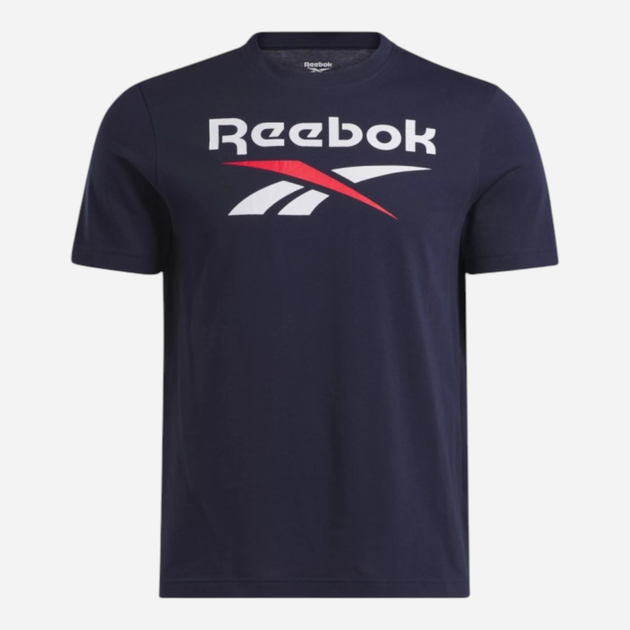 Футболка бавовняна довга чоловіча Reebok Identity Big 100071176 S Темно-синя (4066763461102) - зображення 7