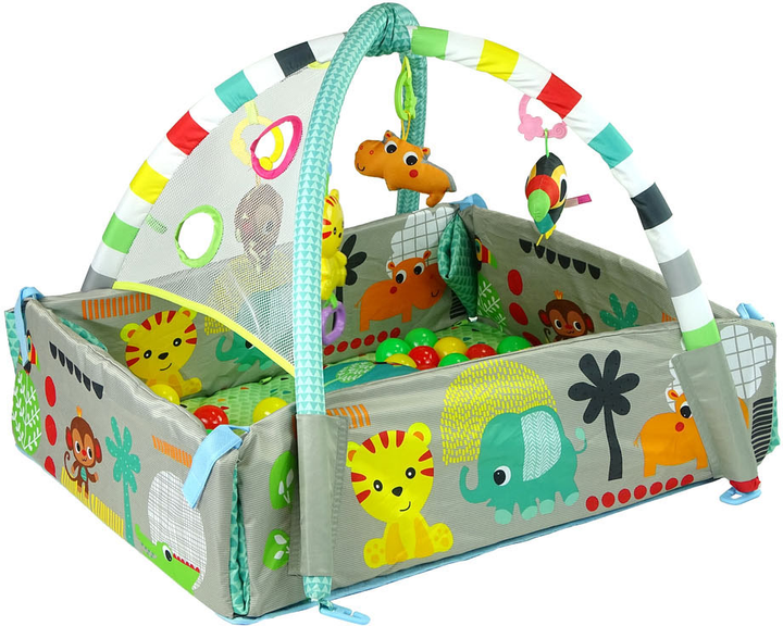 Ігровий килимок LEAN Toys 5 в 1 з кульками (5904204755108) - зображення 5