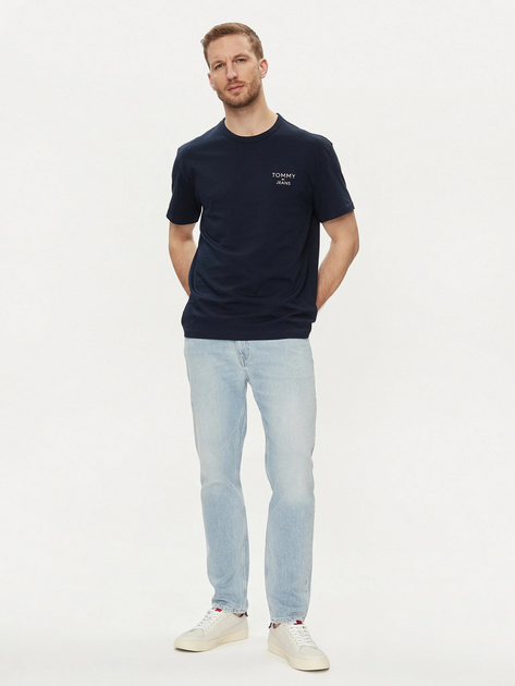 Футболка бавовняна чоловіча Tommy Jeans DM0DM18872-C1G L Темно-синя (8720645866688) - зображення 3