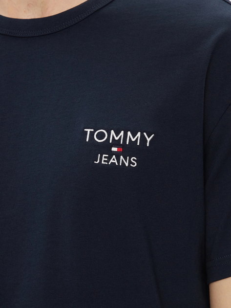 Футболка бавовняна чоловіча Tommy Jeans DM0DM18872-C1G L Темно-синя (8720645866688) - зображення 5