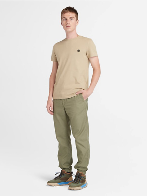 Футболка бавовняна довга чоловіча Timberland TB0A2BPR S Бежева (194902952397) - зображення 3