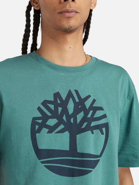 T-shirt męski bawełniany Timberland TB0A2C2R XXL Zielony (194902949243) - obraz 4