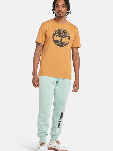 Футболка бавовняна довга чоловіча Timberland TB0A2C2R XXXL Бежевий/Чорний (194902949380) - зображення 3