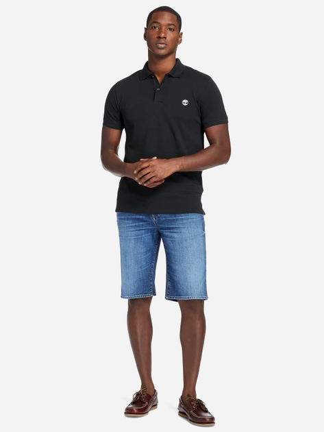 Koszulka polo męska Timberland TB0A2DJE L Czarna (194901758921) - obraz 3