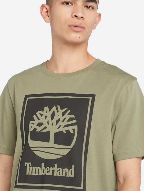 Футболка бавовняна довга чоловіча Timberland TB0A5WQQ XL Хакі (194902955893) - зображення 4