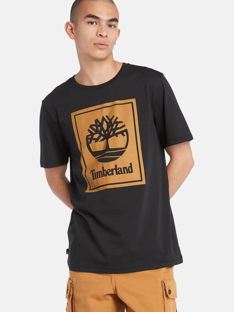 T-shirt męski bawełniany Timberland TB0A5WQQ S Czarny (194902955299) - obraz 1