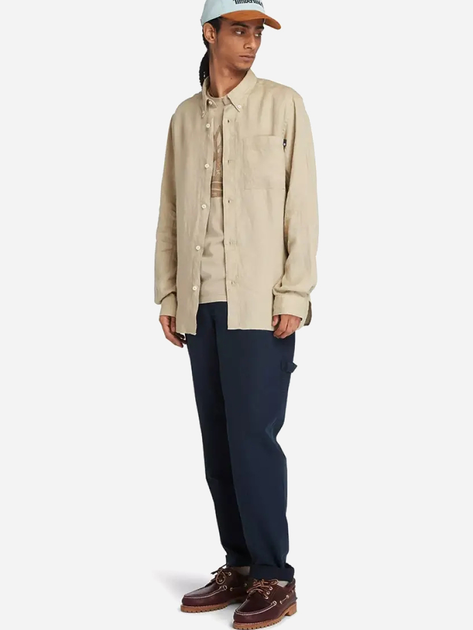 Koszula męska lniana Timberland TB0A66B9 XL Beżowa (194904916090) - obraz 3